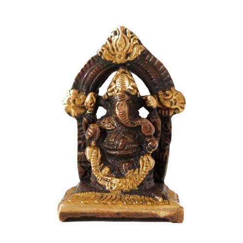 Statuen / Ganesha / Ganesha, sitzend, auf Thron, 5cm