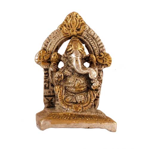 Statuen / Ganesha / Ganesha, sitzend, auf Thron, 5cm