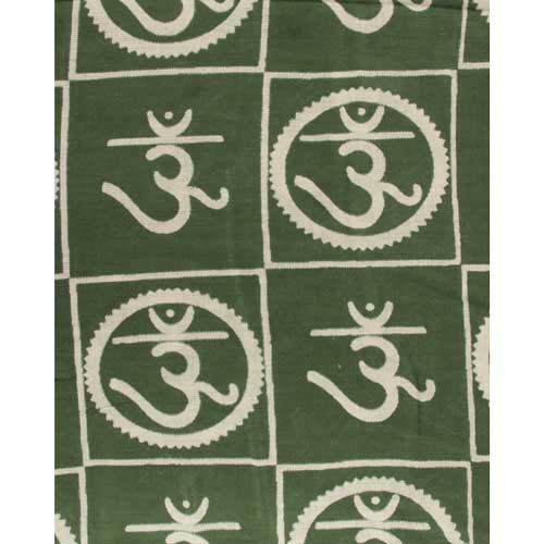 Textilien / Altart&uuml;cher / Altartuch mit OM, grün, Größe ca 170  x 110 cm