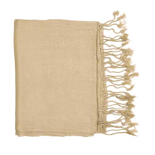 Textilien / Altart&uuml;cher / Viscose-Tuch, einfarbig, beige,  Grösse ca 180 x 50 cm