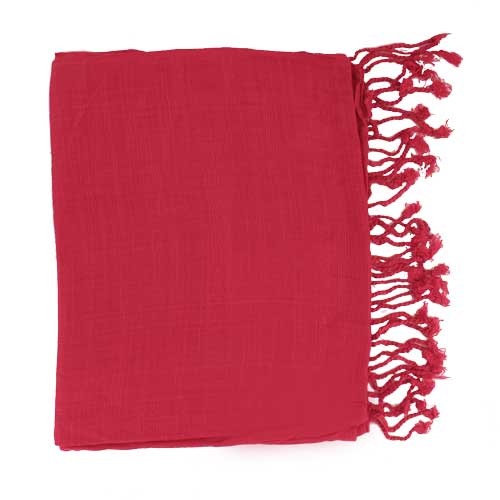 Textilien / Altart&uuml;cher / Viscose-Tuch, einfarbig, rot, Grösse ca 180 x 50 cm