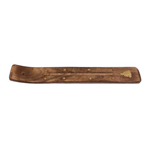 Räucherstäbchenhalter / Halter aus Holz - Gondelform / Gondel Buddha, Länge 25 cm