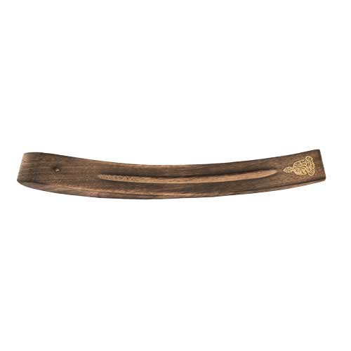 Räucherstäbchenhalter / Halter aus Holz - Gondelform / Gondel mit Buddha, Länge ca 28 cm