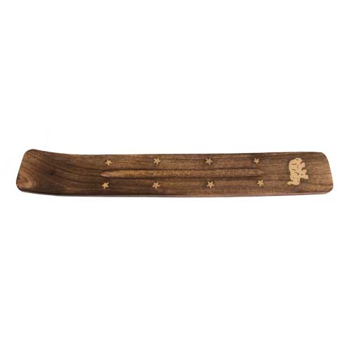 Räucherstäbchenhalter / Halter aus Holz - Gondelform / Gondel Elefant, Länge 25 cm