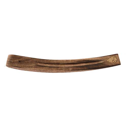 Räucherstäbchenhalter / Halter aus Holz - Gondelform / Gondel mit Ganesha, Länge ca 28 cm
